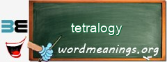 WordMeaning blackboard for tetralogy